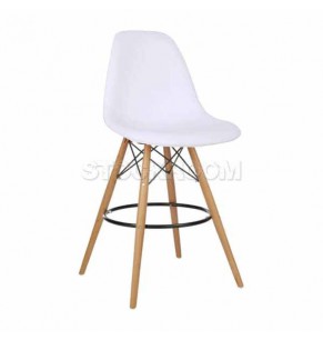 Charles Eames DSW Style Bar Stool - Leather Version