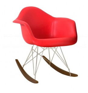 Charles Eames Style Rocking Chair - Leather Version