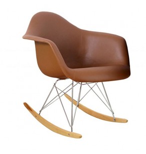 Charles Eames Style Rocking Chair - Leather Version