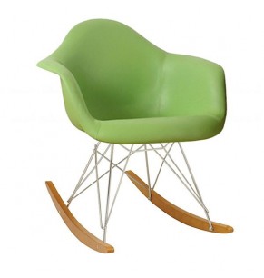 Charles Eames Style Rocking Chair - Leather Version