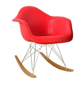 Charles Eames Style Rocking Chair - Leather Version