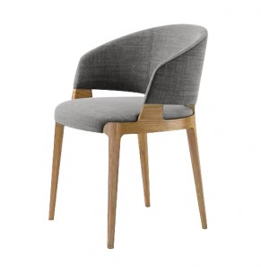 Chenille Dining Armchair - Fabric