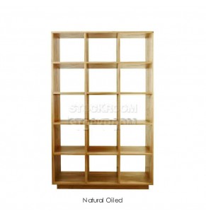 Clermont Solid Oak Wood Bookshelves - Tall