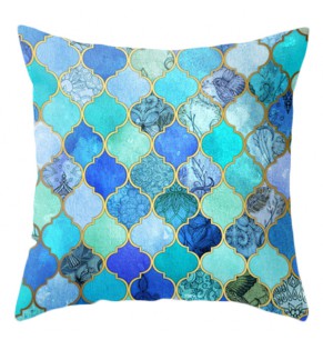 Cobalt Blue Pattern Cushion