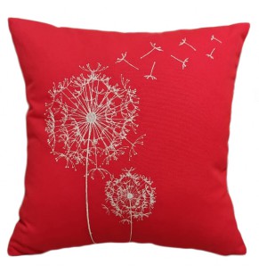 Dandelion Decorative Cushion - Red