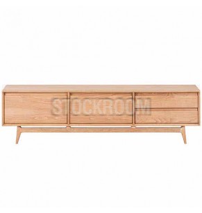 Kristen Solid Oak Wood TV Cabinet - Large