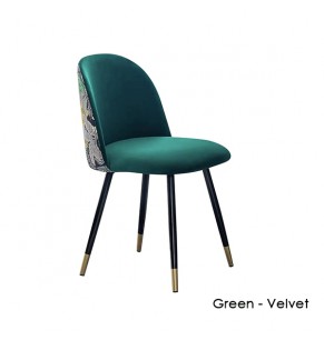 Dahlia II Style Velvet Upholstered Dining Chair