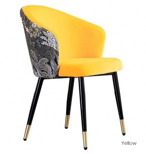 Dahlia Style Velvet Upholstered Dining Chair