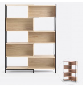 Dane Industrial Solid Wood Bookshelf