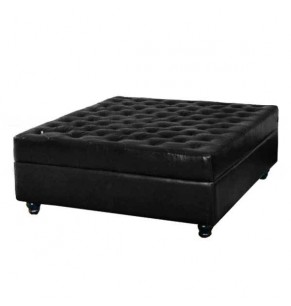 STOCKROOM Leather Square Ottoman