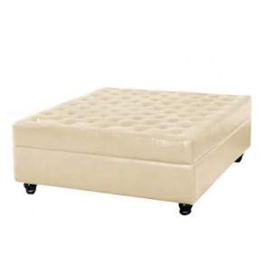 STOCKROOM Leather Square Ottoman