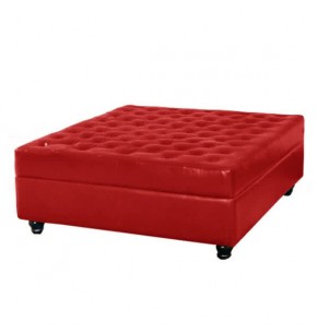 STOCKROOM Leather Square Ottoman