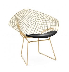 Bertoia Style Diamond Lounge Chair