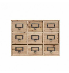 Carli Solid Fir Wood Mini Chest of 9 Drawers