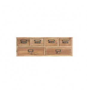 Carli Solid Fir Wood Mini Chest of 6 Drawers