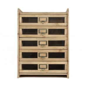 Edmund Solid Fir Wood Mini Chest of 5 Drawers