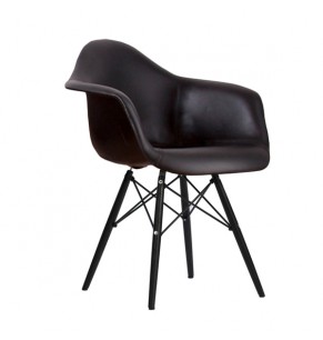 Charles Eames Upholstered DAW Style Chair - Leather