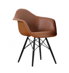 Charles Eames Upholstered DAW Style Chair - Leather