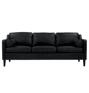 Veronica Contemporary Fabric / Leather Sofa - 3 Seater