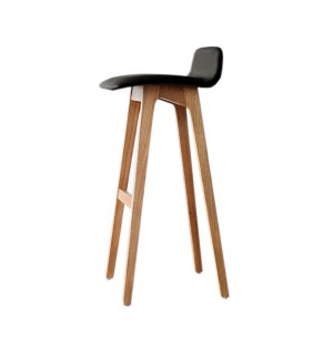 Bentwood Leather Bar Stool