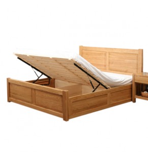 Sansa Solid Oak Wood Bed Frame with Storage