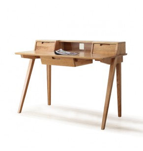 Mello Solid Oak Wood Desk with Drawers