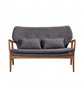 Solomon Solid Wood Fabric Sofa - 2 seater