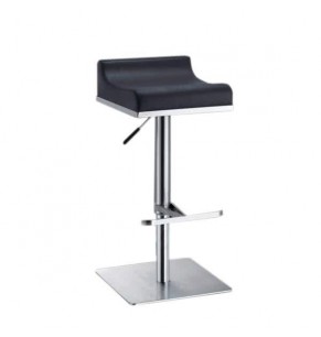 Hailey Brushed Metal Adjustable Bar Stool