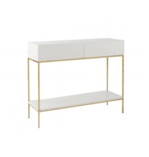 Durand Brass Detail Console Table