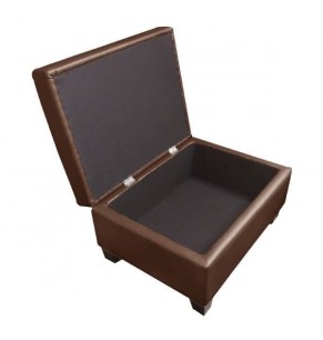 Rosalind Leather Storage Ottoman