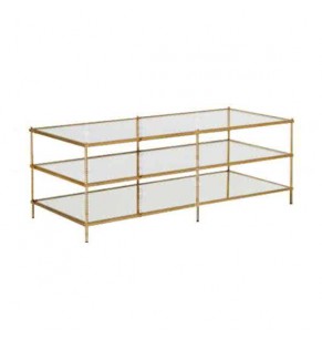 Celestine Brass Glass Coffee Table