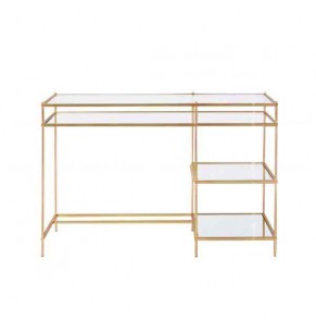 Bartlett Brass Detailed Glass Desk