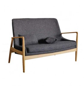 Cameron Solid Wood Fabric Sofa - 2 seater