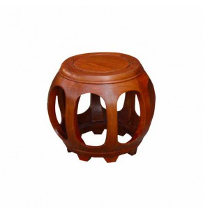 Wang Modern Oriental Wood Stool - Low