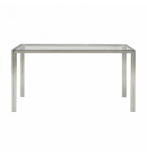 Telman Stainless Steel Glass Table