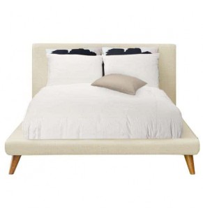 Capri Fabric Upholstered Bed with Fabric Headboard