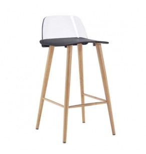 Westcliff Clear Polycarbonate Back Barstool 