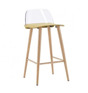 Westcliff Clear Polycarbonate Back Barstool 