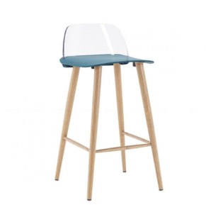 Westcliff Clear Polycarbonate Back Barstool 