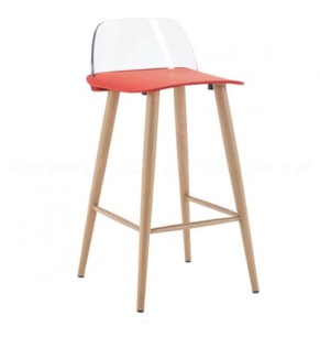 Westcliff Clear Polycarbonate Back Barstool 