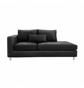 Evelyn Leather Chaise Lounge Sofa/ Daybed 