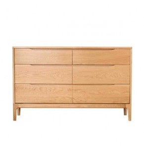 Martin Solid Oak Wood Chest of 6 Drawers