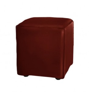 Stockroom Mini Cake Leather Ottoman - Square