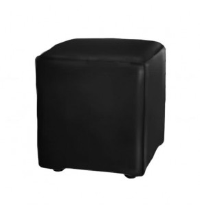 Stockroom Mini Cake Leather Ottoman - Square