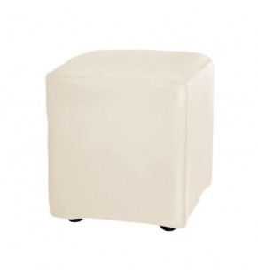 Stockroom Mini Cake Leather Ottoman - Square