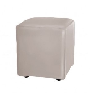 Stockroom Mini Cake Leather Ottoman - Square