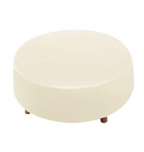 Stockroom Biggie Cake Leather Ottoman - Round