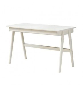 Vilma Ivory White Solid Wood Desk