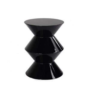 Sinclair Lofted Contemporary Side and Accent Table - Black