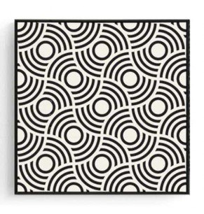 Stockroom Artworks - Square Canvas Wall Art - Concentric Circle Pattern - More Sizes